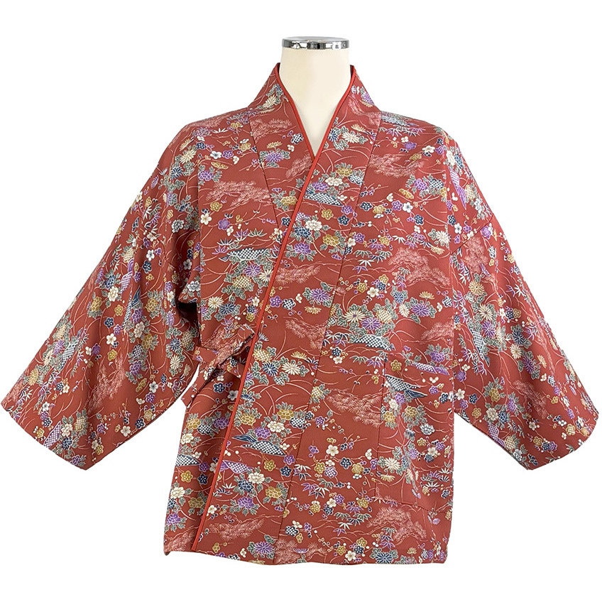 OD204 二部式きもの(上) 茶衣着 和服 ユニフォーム サーヴォ(旧:サン