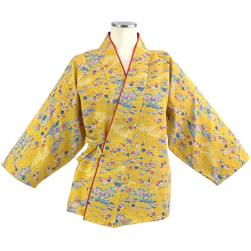 OD205 【友禅調小紋】茶衣着[上] サーヴォ(旧:サンペックスイスト) サイズM  OD205