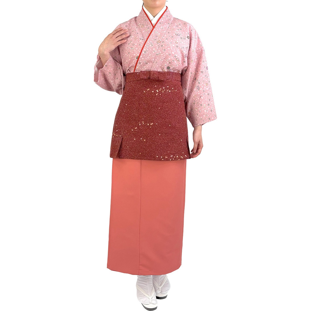 OD246 二部式きもの(上) 茶衣着 和服 ユニフォーム サーヴォ(旧:サン