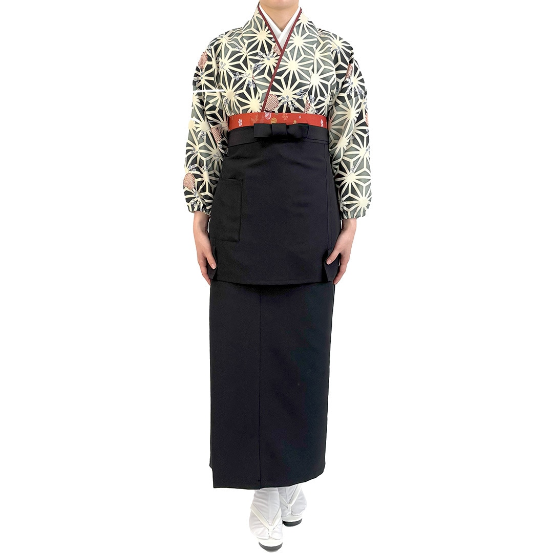 OD221 二部式きもの(下) 茶衣着 スカート 和服 ユニフォーム サーヴォ