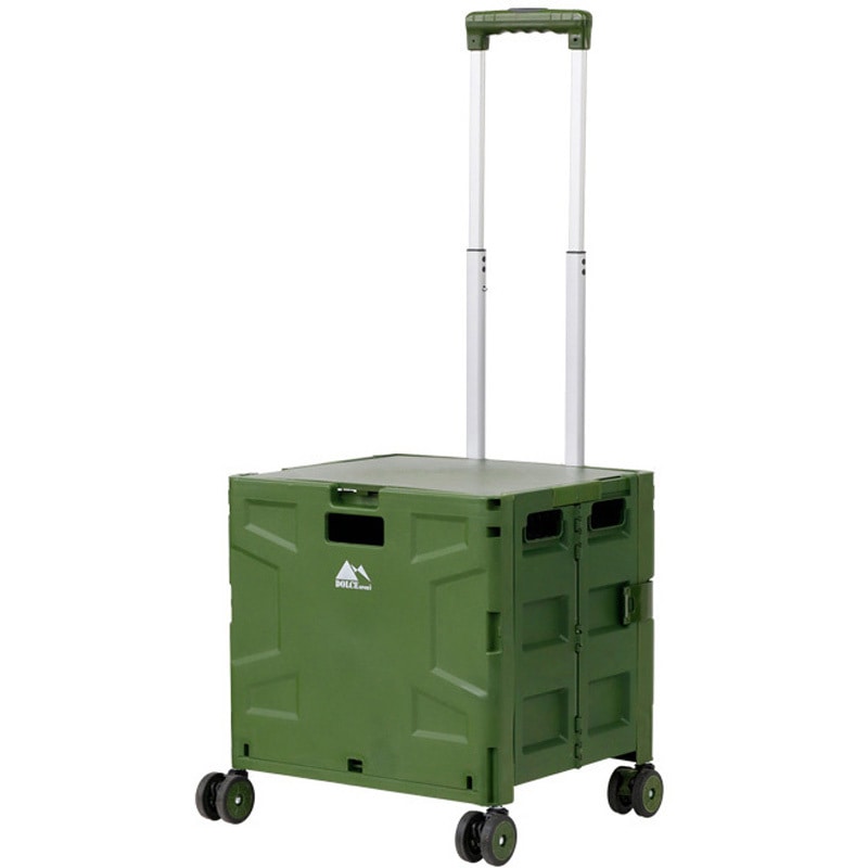 PFT-1001N-OL 4輪折りたたみキャリーカート ふた・ストッパー付き 45L