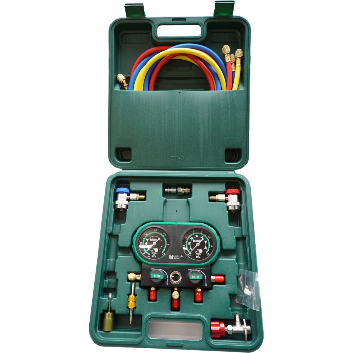 WZT-300-MF1 ワザアリツールズ R134a専用ゲージマニホールドセット 1