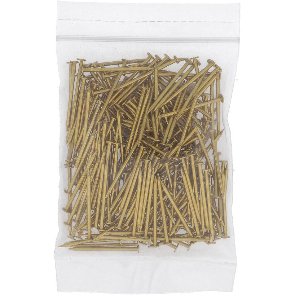 14x38 真鍮釘 平頭 約250G(パック品) OHSATO(大里) ストレート 長さ
