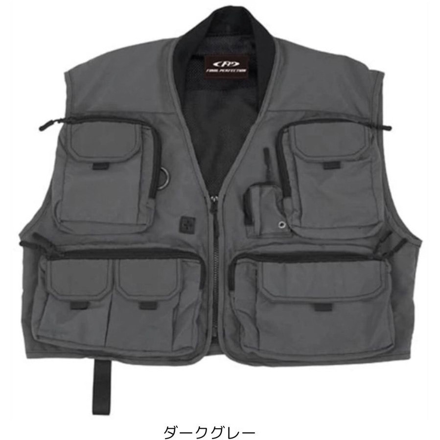 #Mサイズ FP-405 クリークフィッシングベスト X-sell(エクセル) #ダークグレー色