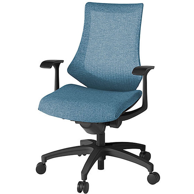 KG-175JE-T1B4 エフチェア メッシュハイバック 固定肘付<配送時組立サービス付> イトーキ 組立・設置・取付 ナイロン双輪キャスター 高さ930-1045mm幅680mm奥行560-610mm  KG-175JE-T1B4