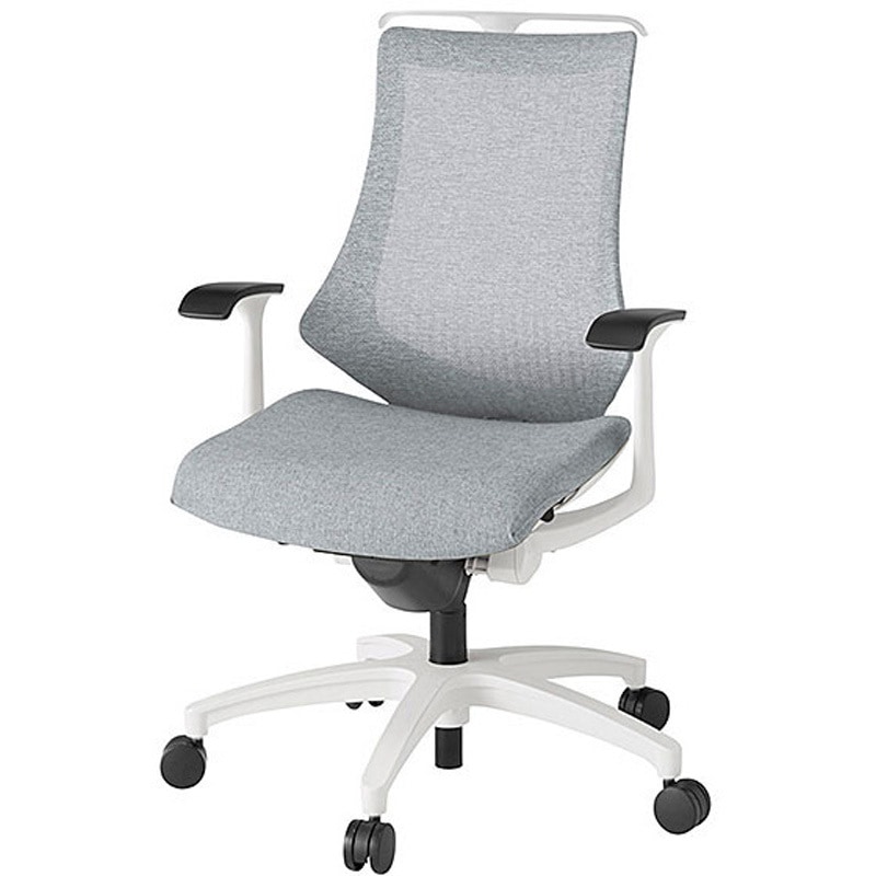 KG-175JEH-W9T7 エフチェア メッシュハイバック 固定肘 ハンガー付<配送時組立サービス付> イトーキ 組立・設置・取付 ナイロン双輪キャスター 高さ930-1045mm幅680mm奥行560-610mm  KG-175JEH-W9T7