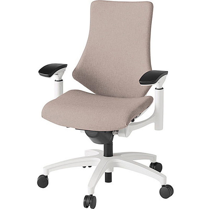 KG-137SA-W9F6 エフチェア クロスハイバック 可動肘付<配送時組立サービス付> イトーキ 組立・設置・取付 ナイロン双輪キャスター ホワイト  KG-137SA-W9F6