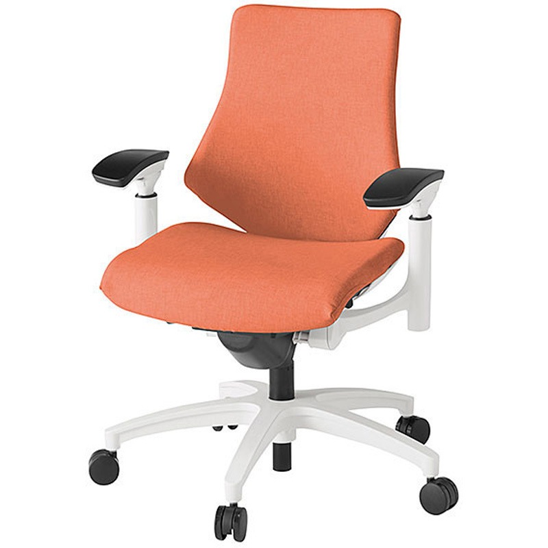 KG147SAM-W9D4 エフチェア クロスローバック 可動肘付<配送時組立サービス付> イトーキ 組立・設置・取付 抵抗付ウレタン双輪キャスター ホワイト  KG147SAM-W9D4