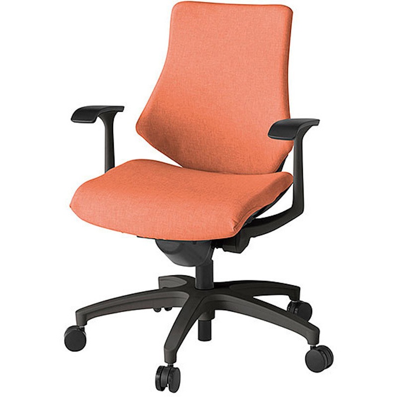 KG-145SA-T1D4 エフチェア クロスローバック 固定肘付<配送時組立サービス付> イトーキ 組立・設置・取付 ナイロン双輪キャスター ブラック  KG-145SA-T1D4