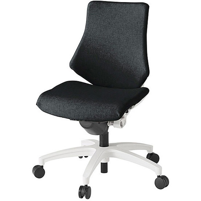 KG-140SA-W9T1 エフチェア クロスローバック 肘なし<配送時組立サービス付> イトーキ 組立・設置・取付 ナイロン双輪キャスター ホワイト  KG-140SA-W9T1