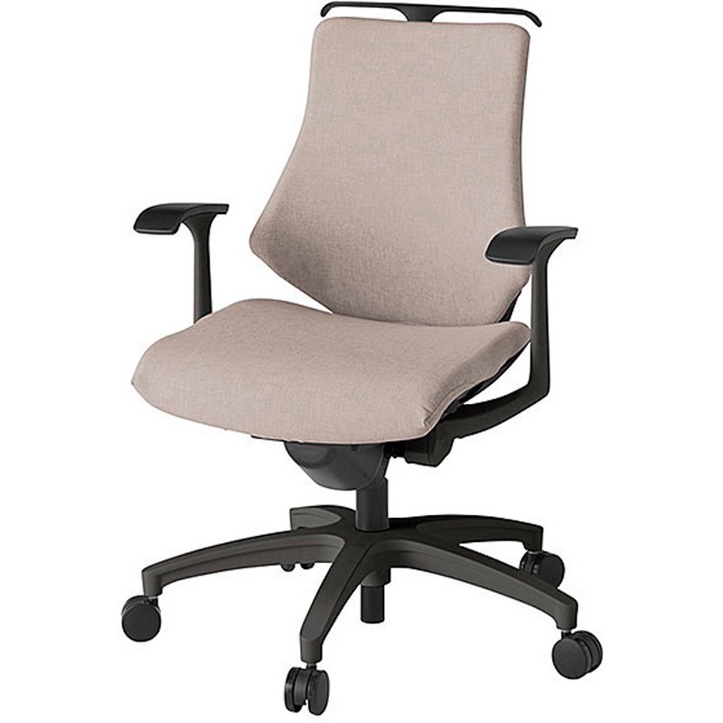 KG-145SAH-T1F6 エフチェア クロスローバック 固定肘 ハンガー付<配送時組立サービス付> イトーキ 組立・設置・取付 ナイロン双輪キャスター ブラック  KG-145SAH-T1F6