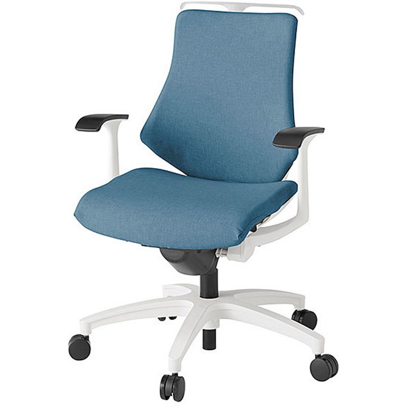 KG-145SAH-W9B4 エフチェア クロスローバック 固定肘 ハンガー付<配送時組立サービス付> イトーキ 組立・設置・取付 ナイロン双輪キャスター ホワイト  KG-145SAH-W9B4