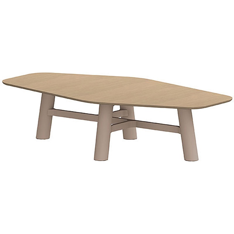 CBT-306LAMN-557 セントラ 異形テーブルW3000 ×D1600<配送時組立サービス付> イトーキ 組立・設置・取付 Mウォールナット サテンソフトトープ 高さ720mm幅3000mm  CBT-306LAMN-557