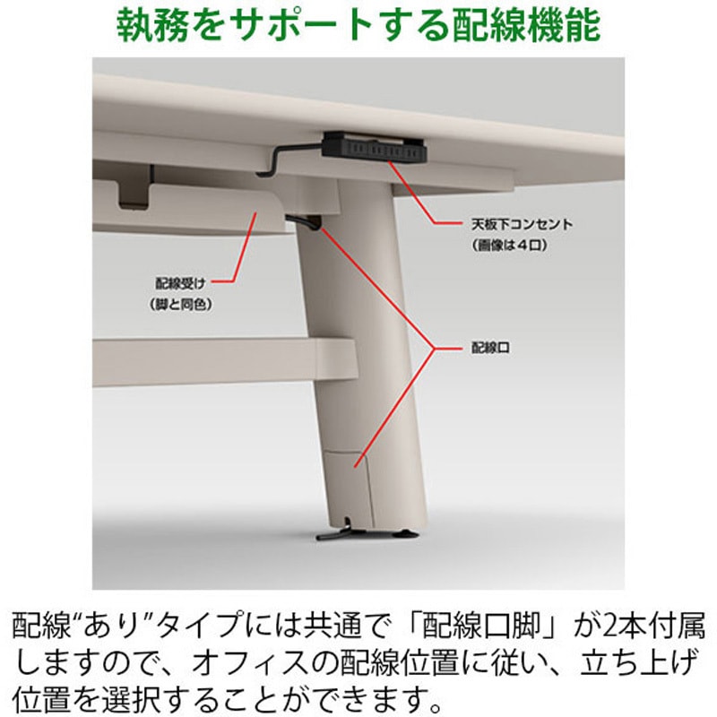CBT-16LCRW-2T2 セントラ 円形テーブル 配線ありΦ1600<配送時組立サービス付> イトーキ 組立・設置・取付 オフブラック 高さ720mm  CBT-16LCRW-2T2
