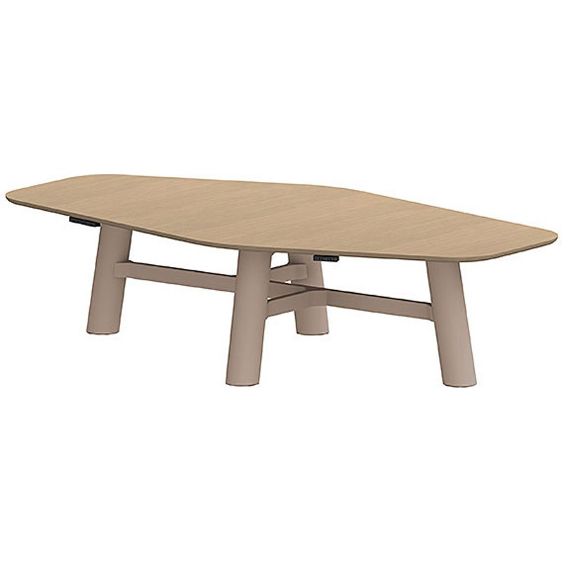 CBT-306LAMW-557 セントラ 異形テーブル 配線ありW3000 ×D1600<配送時組立サービス付> イトーキ 組立・設置・取付 Mウォールナット サテンソフトトープ 高さ720mm  CBT-306LAMW-557