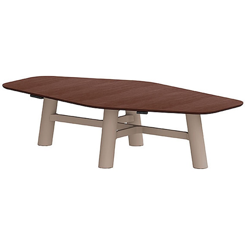 CBT-306LAMW-556 セントラ 異形テーブル 配線ありW3000 ×D1600<配送時組立サービス付> イトーキ 組立・設置・取付 インディアナウォールナット サテンソフトトープ  CBT-306LAMW-556デスク・テーブル