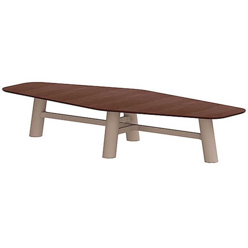 CBT-406LAMN-556 セントラ 異形テーブルW4000 ×D1600<配送時組立サービス付> イトーキ 組立・設置・取付 インディアナウォールナット サテンソフトトープ  CBT-406LAMN-556