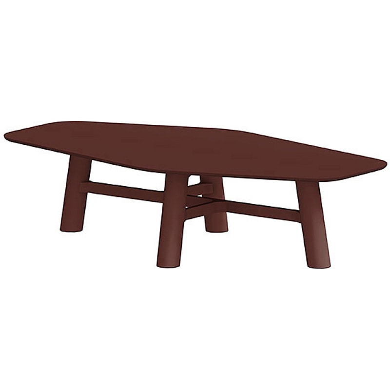 CBT-306LARN-3M3 セントラ 異形テーブルW3000 ×D1600<配送時組立サービス付> イトーキ 組立・設置・取付 ボルドー 高さ720mm幅3000mm  CBT-306LARN-3M3