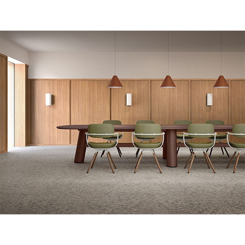 CBT-246LRMN-256 セントラ 両R型テーブルW2400×D1600<配送時組立サービス付> イトーキ 組立・設置・取付 インディアナウォールナット サテンオフブラック  CBT-246LRMN-256