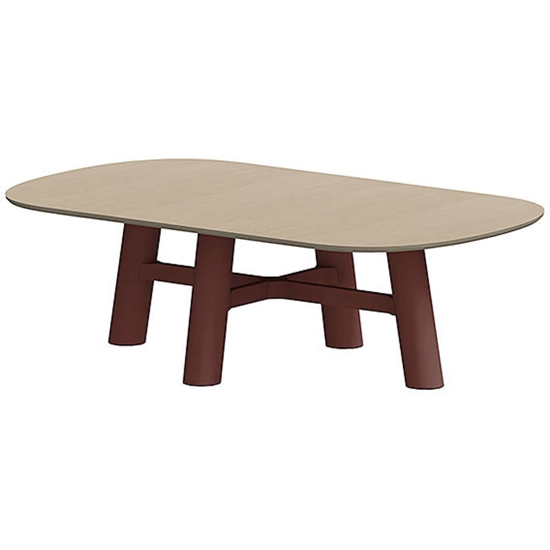 CBT-244LRMN-358 セントラ 両R型テーブルW2400×D1400<配送時組立サービス付> イトーキ 組立・設置・取付 Mオーク サテンボルドー 高さ720mm  CBT-244LRMN-358 310,410円