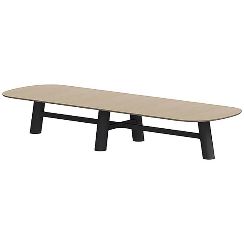 CBT-444LRMN-258 セントラ 両R型テーブルW4400×D1400<配送時組立サービス付> イトーキ 組立・設置・取付 Mオーク サテンオフブラック 高さ720mm  CBT-444LRMN-258