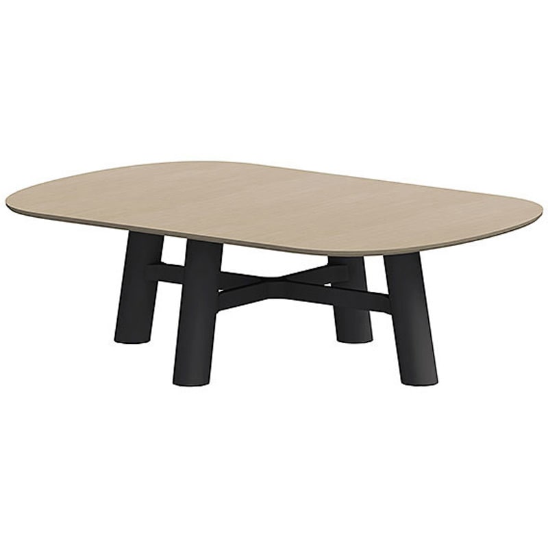 CBT-246LRMN-258 セントラ 両R型テーブルW2400×D1600<配送時組立サービス付> イトーキ 組立・設置・取付 Mオーク サテンオフブラック 高さ720mm  CBT-246LRMN-258