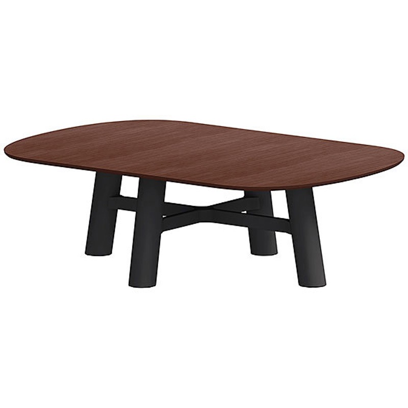 CBT-246LRMN-256 セントラ 両R型テーブルW2400×D1600<配送時組立サービス付> イトーキ 組立・設置・取付 インディアナウォールナット サテンオフブラック  CBT-246LRMN-256