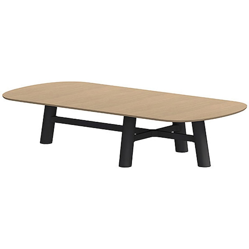 CBT-346LRMN-257 セントラ 両R型テーブルW3400×D1600<配送時組立サービス付> イトーキ 組立・設置・取付 Mウォールナット サテンオフブラック 高さ720mm  CBT-346LRMN-257