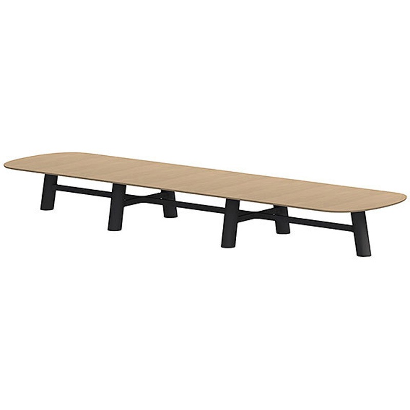 CBT-646LRMN-257 セントラ 両R型テーブルW6400×D1600<配送時組立サービス付> イトーキ 組立・設置・取付 Mウォールナット サテンオフブラック 高さ720mm  CBT-646LRMN-257