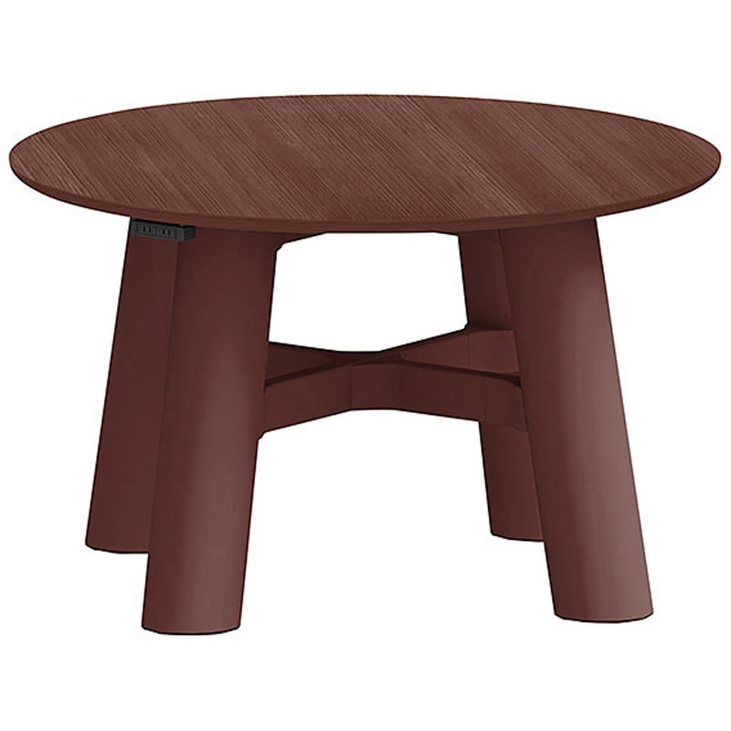 CBT-12LCMW-356 セントラ 円形テーブル 配線ありΦ1200<配送時組立サービス付> イトーキ 組立・設置・取付 インディアナウォールナット サテンボルドー 高さ720mm  CBT-12LCMW-356 296,910円