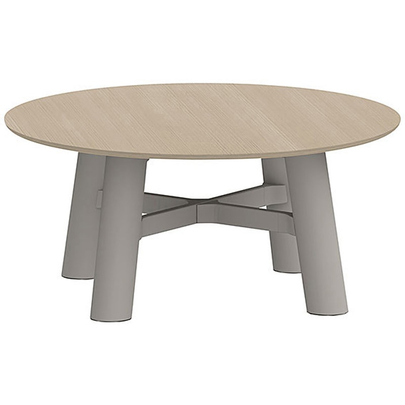 CBT-16LCMN-758 セントラ 円形テーブルΦ1600<配送時組立サービス付> イトーキ 組立・設置・取付 Mオーク サテンホワイトグレー 高さ720mm  CBT-16LCMN-758