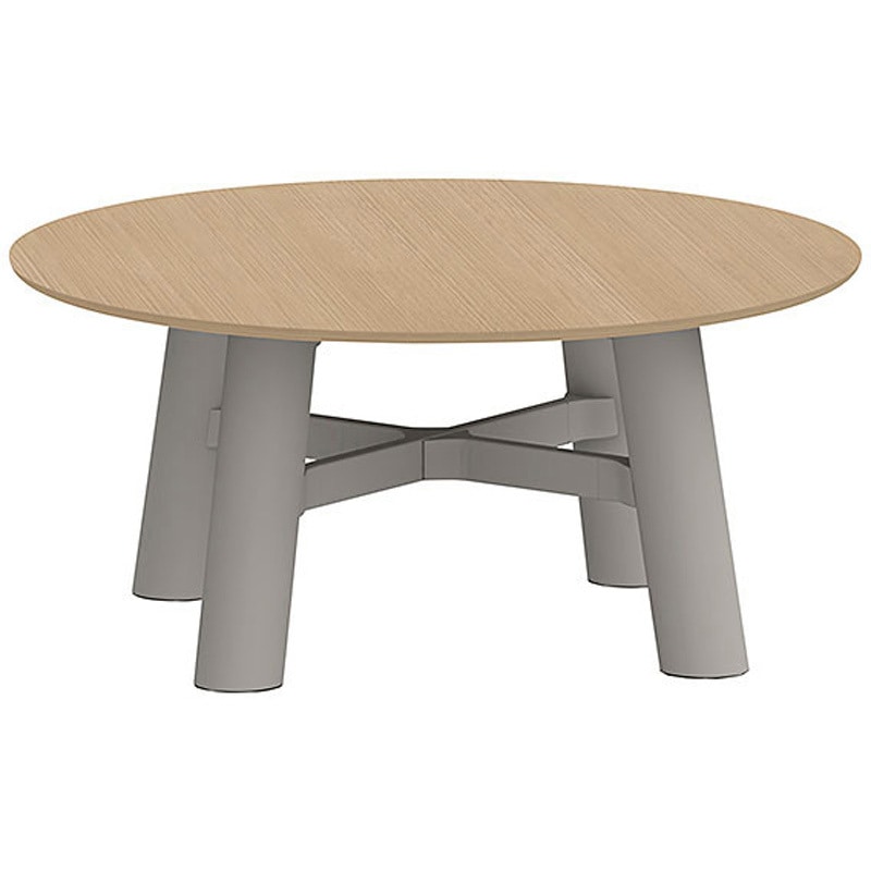 CBT-16LCMN-757 セントラ 円形テーブルΦ1600<配送時組立サービス付> イトーキ 組立・設置・取付 Mウォールナット サテンホワイトグレー 高さ720mm  CBT-16LCMN-757