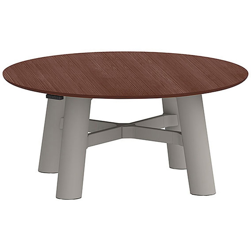 CBT-16LCMW-756 セントラ 円形テーブル 配線ありΦ1600<配送時組立サービス付> イトーキ 組立・設置・取付 インディアナウォールナット サテンホワイトグレー  CBT-16LCMW-756