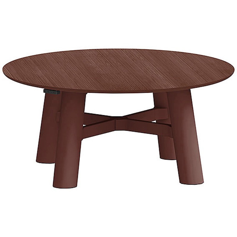 CBT-16LCMW-356 セントラ 円形テーブル 配線ありΦ1600<配送時組立サービス付> イトーキ 組立・設置・取付 インディアナウォールナット サテンボルドー 高さ720mm  CBT-16LCMW-356