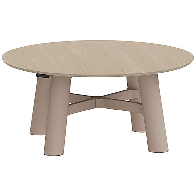 CBT-16LCMW-558 セントラ 円形テーブル 配線ありΦ1600<配送時組立サービス付> イトーキ 組立・設置・取付 Mオーク サテンソフトトープ 高さ720mm  CBT-16LCMW-558