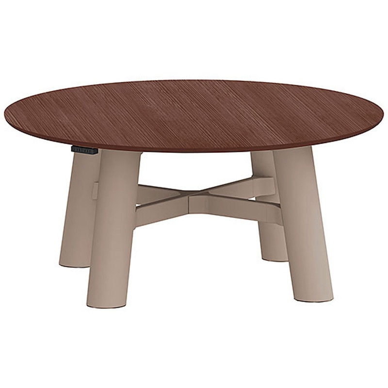 CBT-16LCMW-556 セントラ 円形テーブル 配線ありΦ1600<配送時組立サービス付> イトーキ 組立・設置・取付 インディアナウォールナット サテンソフトトープ  CBT-16LCMW-556