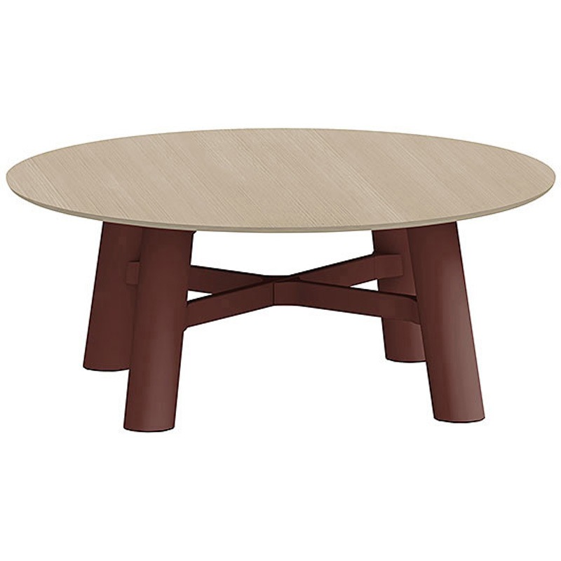 CBT-18LCMN-358 セントラ 円形テーブルΦ1800<配送時組立サービス付> イトーキ 組立・設置・取付 Mオーク サテンボルドー 高さ720mm  CBT-18LCMN-358