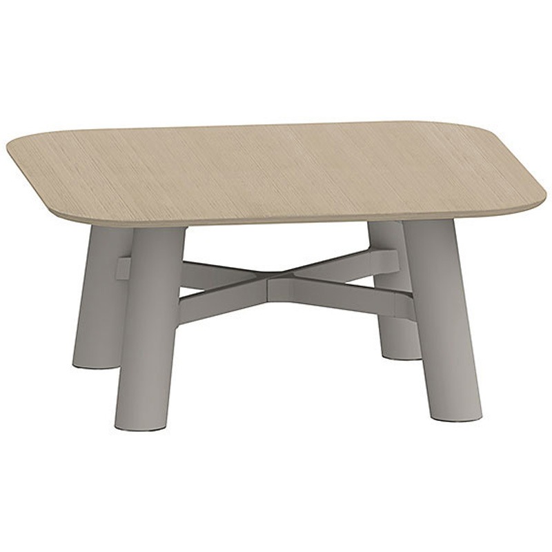 CBT-16LSMN-758 セントラ 正方形テーブルW1600×D1600<配送時組立サービス付> イトーキ 組立・設置・取付 Mオーク サテンホワイトグレー 高さ720mm  CBT-16LSMN-758