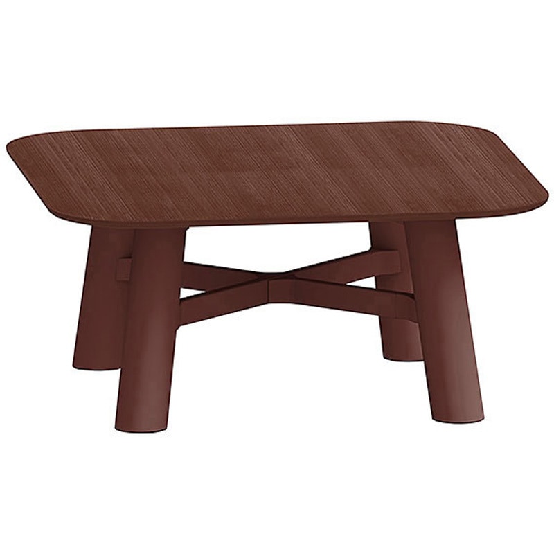 CBT-16LSMN-356 セントラ 正方形テーブルW1600×D1600<配送時組立サービス付> イトーキ 組立・設置・取付 インディアナウォールナット サテンボルドー 高さ720mm  CBT-16LSMN-356