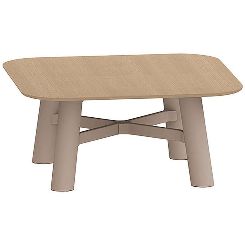 CBT-16LSMN-557 セントラ 正方形テーブルW1600×D1600<配送時組立サービス付> イトーキ 組立・設置・取付 Mウォールナット サテンソフトトープ 高さ720mm  CBT-16LSMN-557