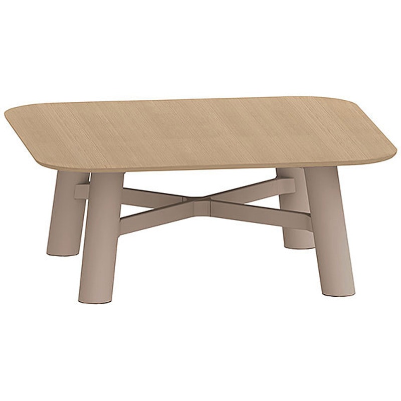 CBT-18LSMN-557 セントラ 正方形テーブルW1800×D1800<配送時組立サービス付> イトーキ 組立・設置・取付 Mウォールナット サテンソフトトープ 高さ720mm  CBT-18LSMN-557