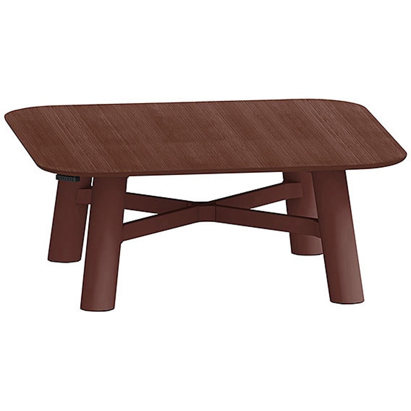 CBT-18LSMW-356 セントラ 正方形テーブル 配線ありW1800×D1800<配送時組立サービス付> イトーキ 組立・設置・取付 インディアナウォールナット サテンボルドー 高さ720mm  CBT-18LSMW-356