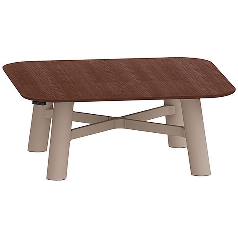 CBT-18LSMW-556 セントラ 正方形テーブル 配線ありW1800×D1800<配送時組立サービス付> イトーキ 組立・設置・取付 インディアナウォールナット サテンソフトトープ  CBT-18LSMW-556