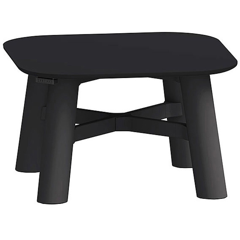 CBT-12LSRW-2T2 セントラ 正方形テーブル 配線ありW1200×D1200<配送時組立サービス付> イトーキ 組立・設置・取付 オフブラック 高さ720mm  CBT-12LSRW-2T2