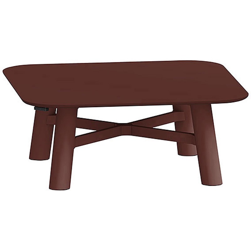 CBT-18LSRW-3M3 セントラ 正方形テーブル 配線ありW1800×D1800<配送時組立サービス付> イトーキ 組立・設置・取付 ボルドー 高さ720mm  CBT-18LSRW-3M3