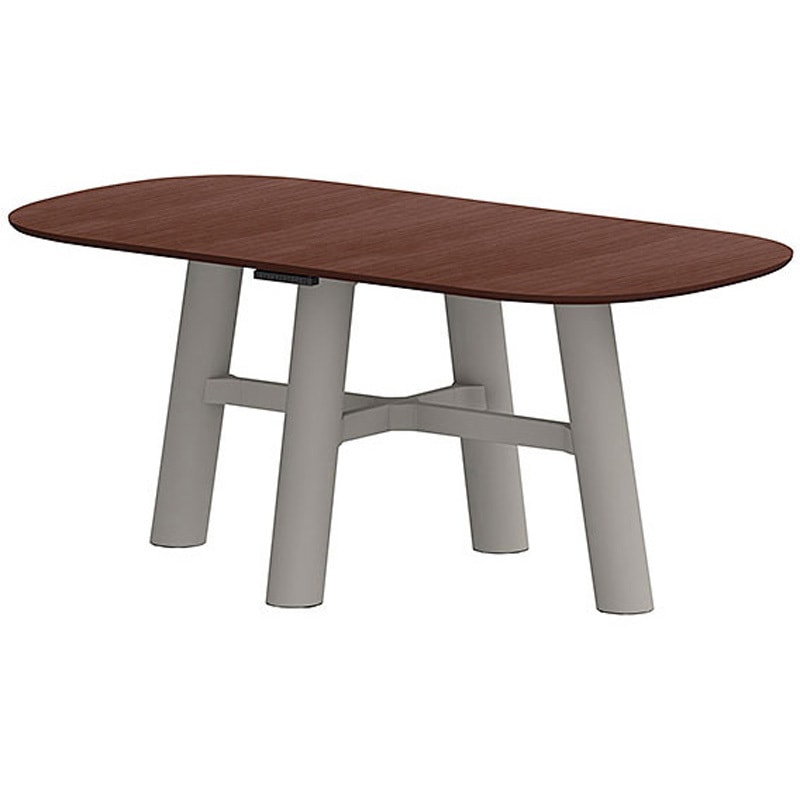 CBT-242HRMW-756 セントラ 両Rテーブル ハイタイプ 配線ありW2400×D1200<配送時組立サービス付> イトーキ 組立・設置・取付 インディアナウォールナット サテンホワイトグレー  CBT-242HRMW-756