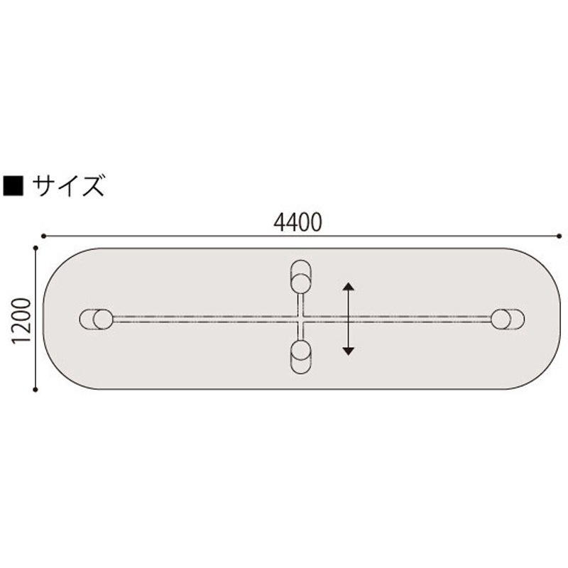 CBT-442HRMN-558 セントラ両RテーブルハイW4400×D1200<配送時組立サービス付> イトーキ 組立・設置・取付 Mオーク サテンソフトトープ 高さ1000mm  CBT-442HRMN-558