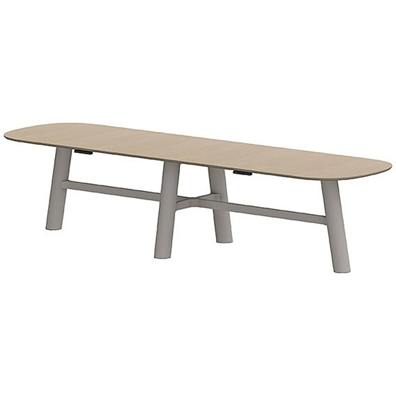 CBT-442HRMW-758 セントラ両Rテーブルハイ配線ありW4400×D1200<配送時組立サービス付> イトーキ 組立・設置・取付 Mオーク サテンホワイトグレー 高さ1000mm  CBT-442HRMW-758