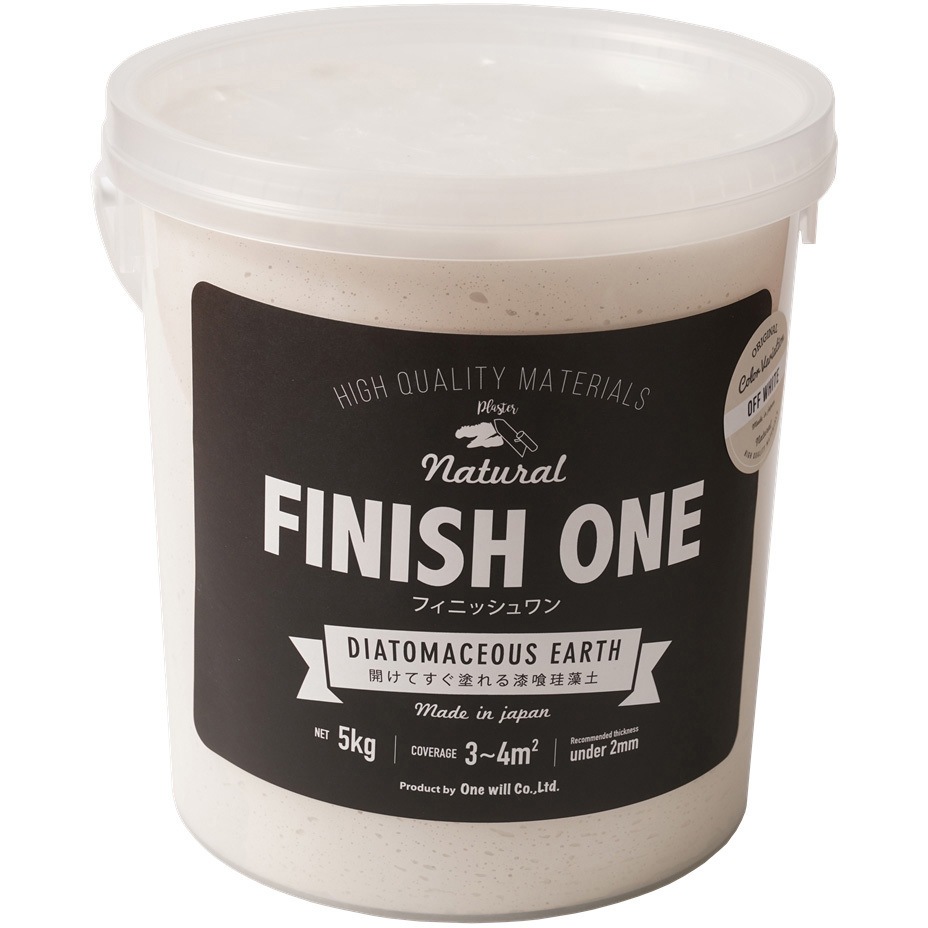 209305 FINISH ONE 珪藻土 缶 1個(5kg) ワンウィル 【通販モノタロウ】