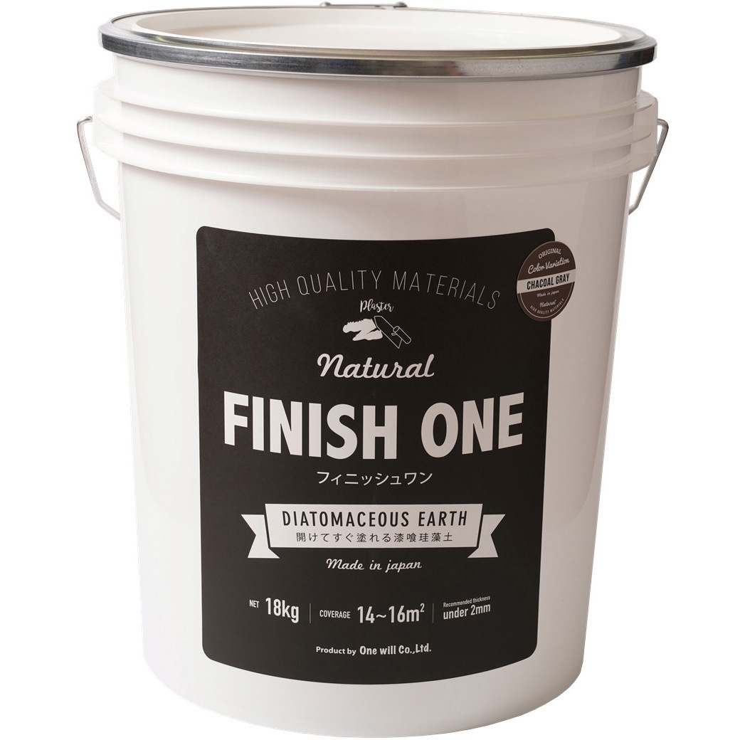 209333 FINISH ONE 珪藻土 缶 1個(18kg) ワンウィル 【通販モノタロウ】